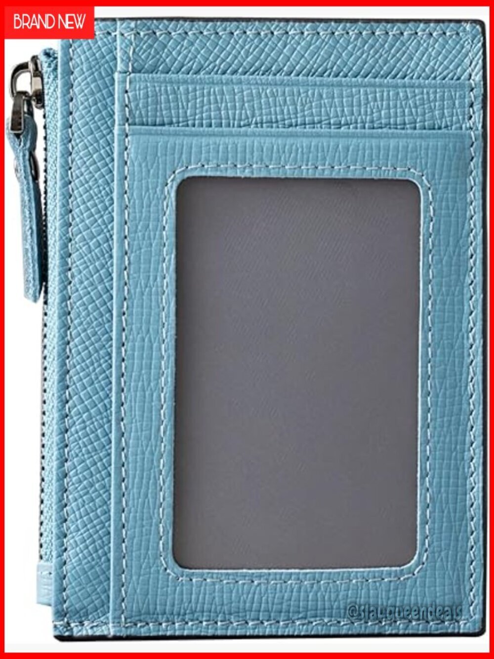Slim Leather RFID Wallet with Coin Pocket & ID Window - Minimalist Front Pocket